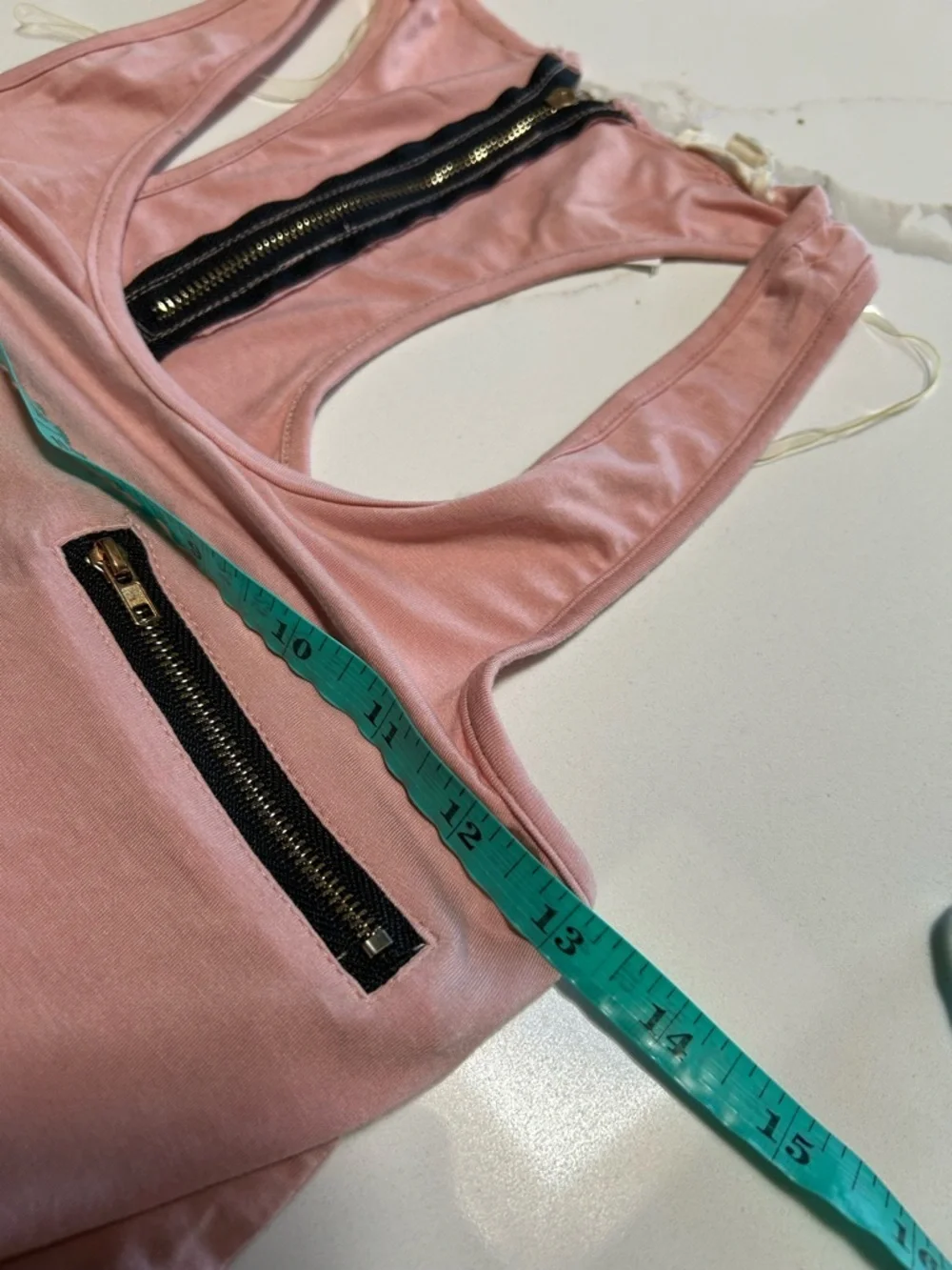 POL Strawberry Ice Sleeveless Tank with Front Zip - Pink